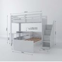 Ver mais imagens de Beliche Multifuncional Solteiro Adulto com Escrivaninha Star Office Casatema MadeiraOriginals