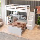 Ver imagem 5 de Beliche Multifuncional Solteiro Adulto com Escrivaninha Star Office Casatema MadeiraOriginals Branco