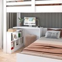 Ver imagem 7 de Beliche Multifuncional Solteiro Adulto com Escrivaninha Star Office Casatema MadeiraOriginals Branco