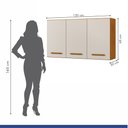 Ver mais imagens de Conjunto Modulado Balcão 3 Portas 3 Gavetas e 2 Armários Aéreo