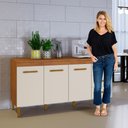 Ver imagem 7 de Conjunto Modulado Balcão 3 Portas 3 Gavetas e 2 Armários Aéreo