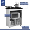 Ver imagem 3 de Conjunto Modulado Armário Aéreo 2 Portas e Balcão para Cooktop 4 Bocas 1 Porta Basculante
