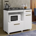 Ver imagem 2 de Conjunto Modulado Balcão para Cooktop 4 Bocas 2 Portas e 2 Armários Aéreos