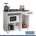 Ver imagem 3 de Conjunto Modulado Balcão para Cooktop 4 Bocas 2 Portas e 2 Armários Aéreos