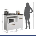 Ver imagem 6 de Conjunto Modulado Balcão para Cooktop 4 Bocas 2 Portas e 2 Armários Aéreos