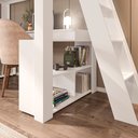 Ver imagem 4 de Cama Alta Beliche Office Solteiro Adulto com Escrivaninha Star Light Branco