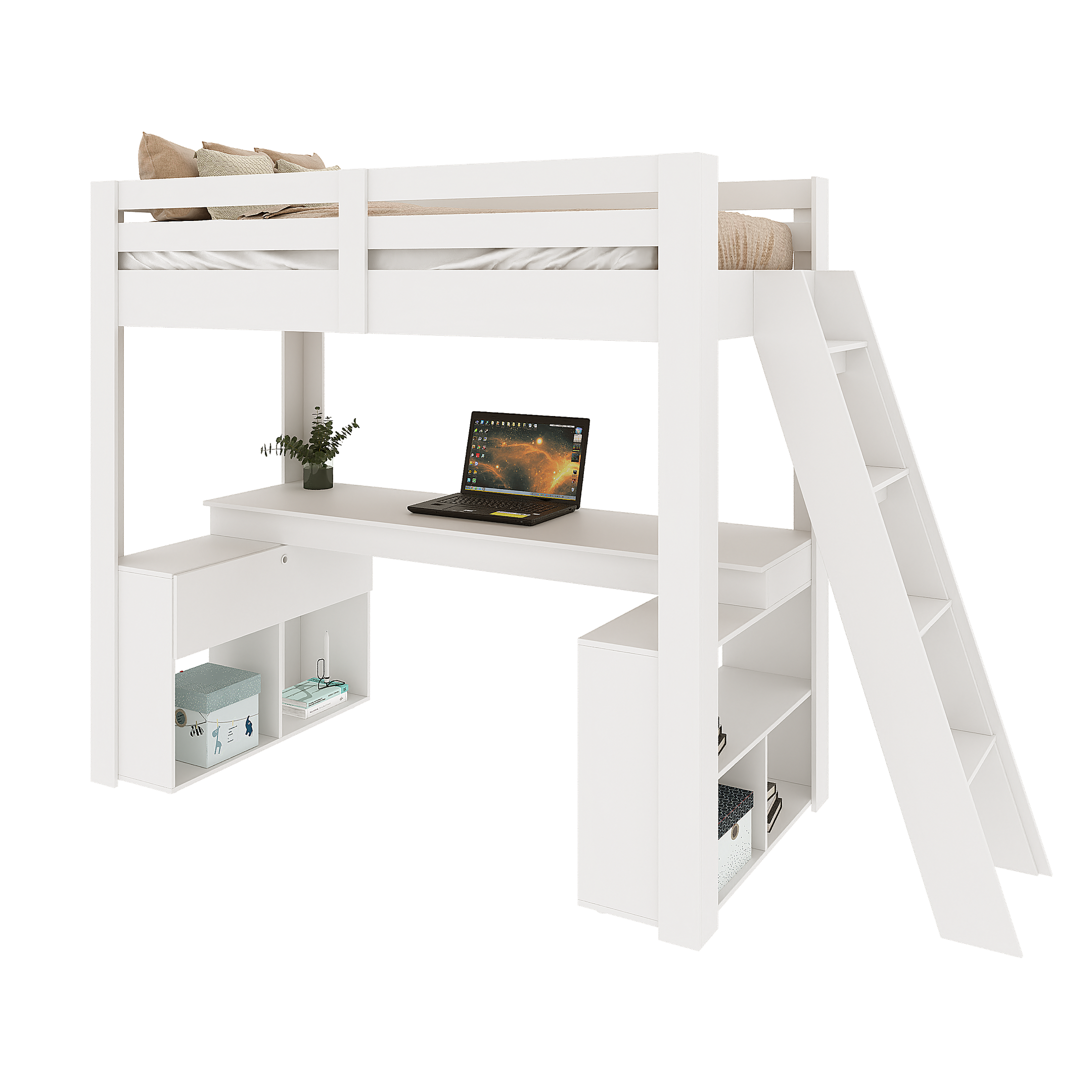 Cama Office Solteiro Adulto com Escrivaninha Star Light Casatema - 9