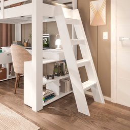 Cama Office Solteiro Adulto com Escrivaninha Star Light Casatema - 5