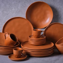 CONJUNTO C/ 6 PRATOS RASO BIO STONEWARE TERRAKOTTA Ø 27,5cm - 2