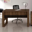 Ver imagem 2 de Conjunto Escritório Completo Com Mesa e Gaveteiro Volante Cor: Nogal com Preto