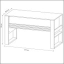 Ver imagem 4 de Conjunto Escritório Completo Com Mesa e Gaveteiro Volante Cor: Nogal com Preto