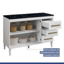 Ver imagem 7 de Conjunto Modulado Balcão com Tampo 2 Portas 3 Gavetas e 2 Armários Aéreo