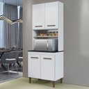 Ver imagem 2 de Conjunto Modulado Paneleiro 4 Portas Balcão com Tampo Aéreo 2 Portas e 1 Aéreo Basculante