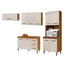 Ver imagem 1 de Conjunto Modulado Paneleiro 4 Portas Balcão com Tampo Aéreo 2 Portas e 1 Aéreo Basculante