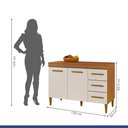 Ver imagem 7 de Conjunto Modulado Paneleiro 4 Portas Balcão com Tampo Aéreo 2 Portas e 1 Aéreo Basculante