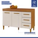 Ver imagem 2 de Conjunto Modulado Paneleiro 4 Portas Balcão com Tampo Aéreo 2 Portas e 1 Aéreo Basculante