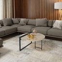 Ver imagem 1 de Mesa de Centro Luxo Orquídea Mdf 15mm para Sala de Estar - Off White