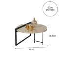 Ver imagem 3 de Mesa de Centro Luxo Orquídea Mdf 15mm para Sala de Estar - Off White