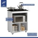 Ver imagem 6 de Conjunto Modulado Balcão para Cooktop 1 Porta 1 Nicho 5 Bocas e 2 Armário Aéreo