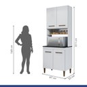 Ver imagem 6 de Conjunto Modulado Paneleiro 4 Portas Balcão 3 Portas Aéreo 3 Portas e 1 Aéreo Basculante