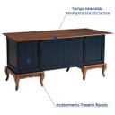 Ver imagem 2 de Escrivaninha de Madeira Hannover com 2 Portas e 2 Gavetas com Tampo Estendido 60813te