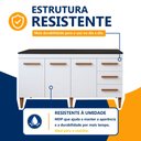 Ver imagem 6 de Conjunto Modulado Balcão 3 Portas 3 Gavetas e 2 Armários Aéreo