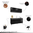Ver imagem 3 de Conjunto Balcão de Cozinha e Aéreo para Pia Marcos Mdp/bp Preto G96 - Gran Belo