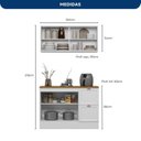 Ver imagem 3 de Cozinha Completa Modulada Americana com Vidro Reflecta 2 Peças Yescasa