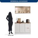 Ver imagem 4 de Cozinha Completa Modulada Americana com Vidro Reflecta 2 Peças Yescasa