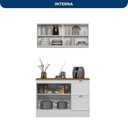 Ver imagem 5 de Cozinha Completa Modulada Americana com Vidro Reflecta 2 Peças Yescasa