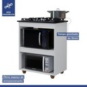Ver imagem 6 de Conjunto Modulado Balcão Cooktop 4 Bocas 2 Nichos para Forno e 2 Armários Aéreo