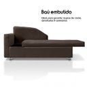 Ver mais imagens de Sofá Cama Solteiro 1 Lugar com Baú Divã Bouclê Multifuncional Divã Quarto Hóspedes 195cm:Bouclê Marr