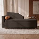 Ver imagem 1 de Sofá Cama Solteiro 1 Lugar com Baú Divã Bouclê Multifuncional Divã Quarto Hóspedes 195cm:Bouclê Marr