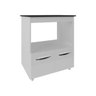 Balcão Armário de Cozinha para Fogão Cooktop 4 Bocas e Forno Elétrico Evelyn Mobília Decor Branco - 1