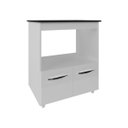 Ver imagem 1 de Balcão Armário de Cozinha para Fogão Cooktop 4 Bocas e Forno Elétrico Evelyn Mobília Decor Branco