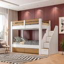 Ver imagem 2 de Beliche Solteiro Adulto com 2 Gavetões e 4 Nichos Star Plus Casatema MadeiraOriginals Branco/Montana