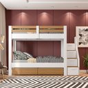 Ver imagem 1 de Beliche Solteiro Adulto com 2 Gavetões e 4 Nichos Star Plus Casatema MadeiraOriginals Branco/Montana
