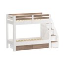 Ver imagem 2 de Beliche Solteiro Adulto com 2 Gavetões e 4 Nichos Star Plus Casatema MadeiraOriginals Branco/Montana