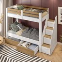 Ver imagem 3 de Beliche Solteiro Adulto com 2 Gavetões e 4 Nichos Star Plus Casatema MadeiraOriginals