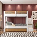 Ver imagem 1 de Beliche Solteiro Adulto com 2 Gavetões e 4 Nichos Star Plus Casatema MadeiraOriginals