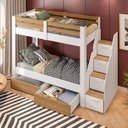 Ver imagem 5 de Beliche Solteiro Adulto com 2 Gavetões e 4 Nichos Star Plus Casatema MadeiraOriginals Branco/Montana