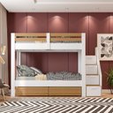 Ver imagem 4 de Beliche Solteiro Adulto com 2 Gavetões e 4 Nichos Star Plus Casatema MadeiraOriginals Branco/Montana