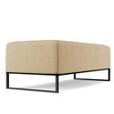 Ver imagem 1 de Puff Decorativo Sala de Estar Bali W01 Base Ferro 120x50 cm Linho Bege Escuro - Lyam Decor