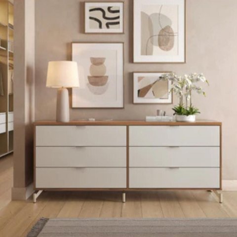 Cômoda 6 Gavetas Glow 178cm - Canella