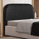 Ver imagem 1 de Cabeceira Cama Box Queen 160cm Orgânica Lanna W01 Couríssimo Preto - Lyam Decor