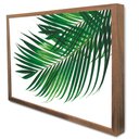 Ver imagem 4 de Quadro Decorativo Floral Folha Palmada Verde em Moldura Caixa Tacolado Moldura Trad 1cm Branca com V