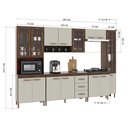 Ver imagem 4 de Cozinha Modulada Completa Fidelitá Lisboa 6 Peças 295cm 15 Portas 3 Gavetas com Tampo