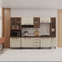 Ver imagem 1 de Cozinha Modulada Completa Fidelitá Lisboa 6 Peças 295cm 15 Portas 3 Gavetas com Tampo