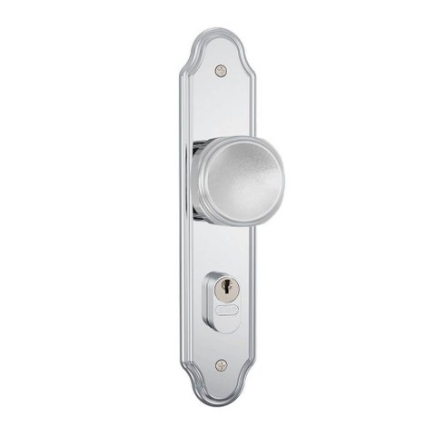 Fechadura 803/02 Externa com Acabamento Cromado e Espelho de Aço Inox - 35015 - Stam