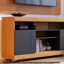 Ver imagem 4 de Rack com Painel Yara para TV com 55 - Castanho/Preto